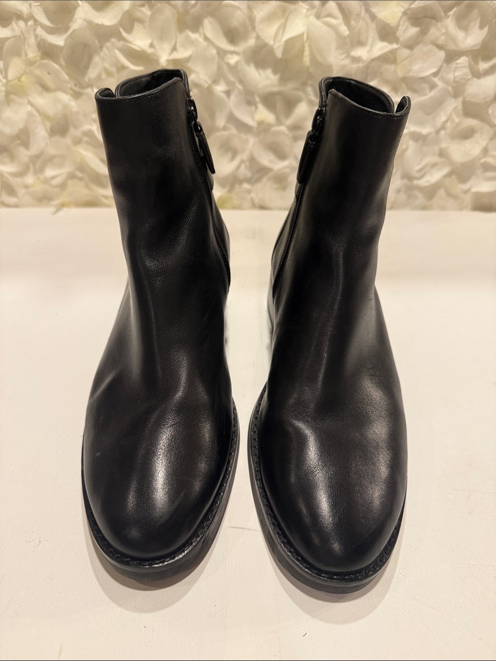 Cole Haan Black Leather Women's Ankle Zip Boots